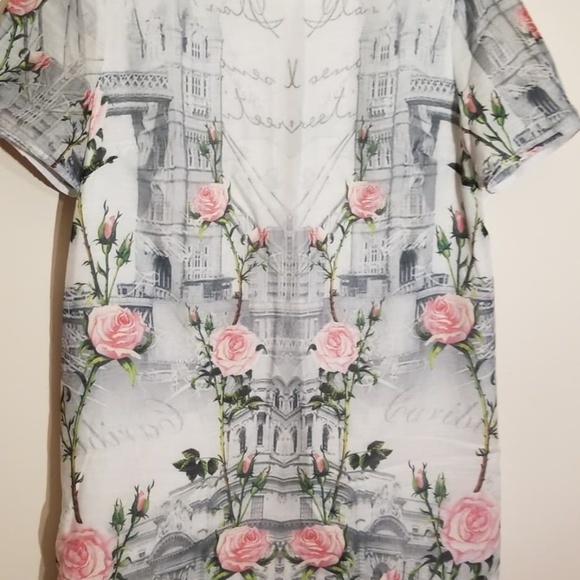 Mini dress sz small rose dress - Picture 3 of 3